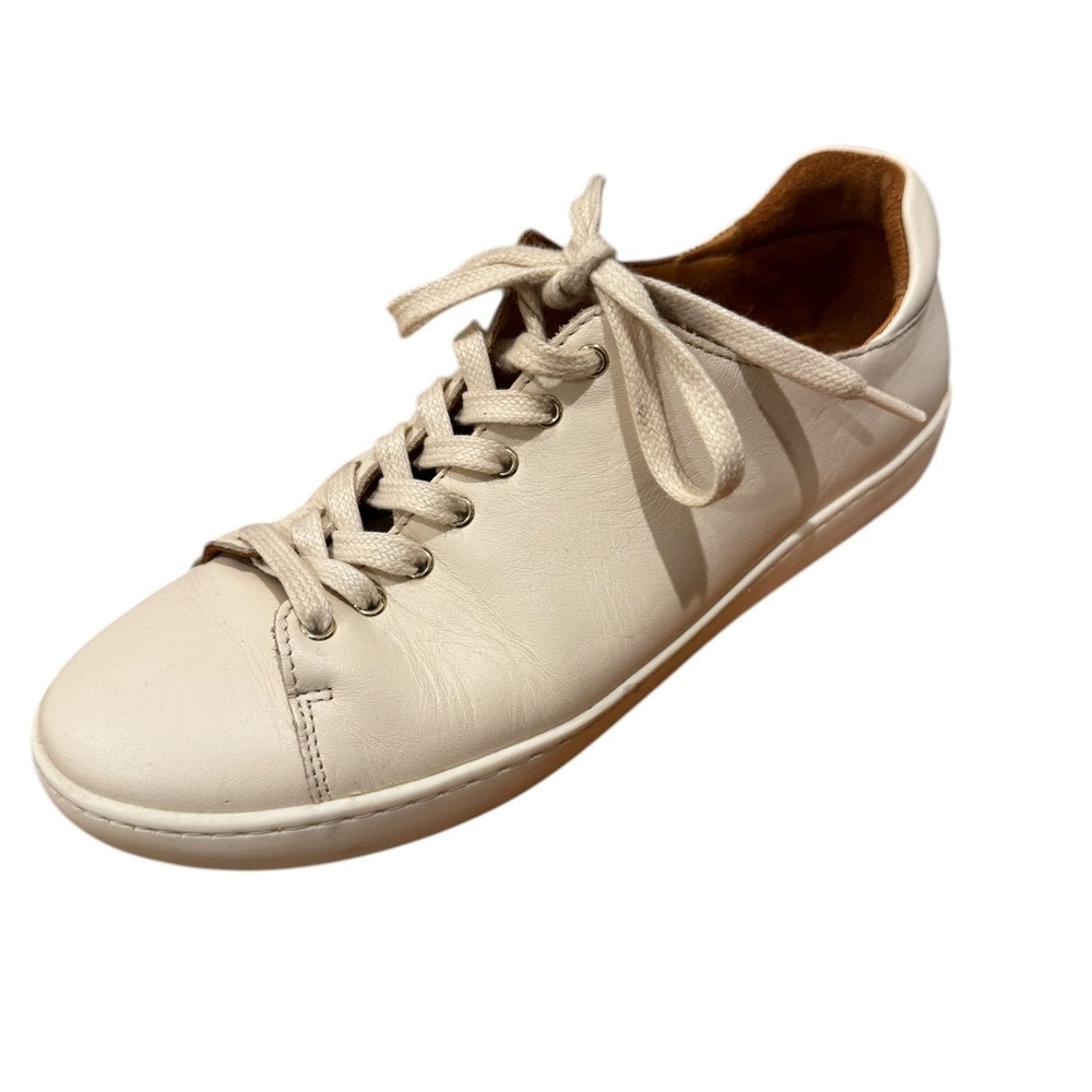 Sezane Womans White Leather Sneakers - Picture 4 of 7